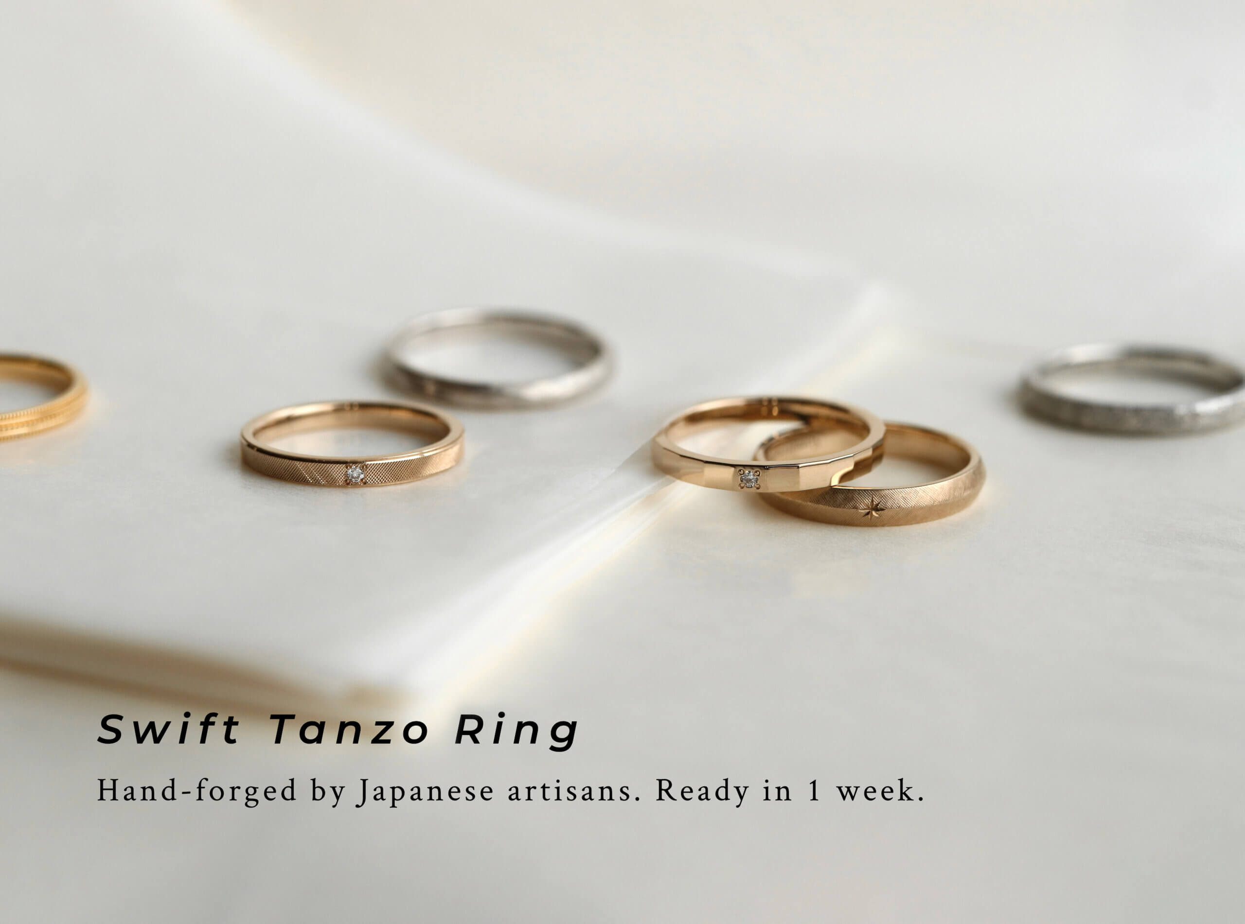短納期で制作可能な鍛造リングコレクション